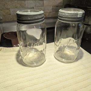 GEM Mason Jars Glass Lid 1L Set Of 2